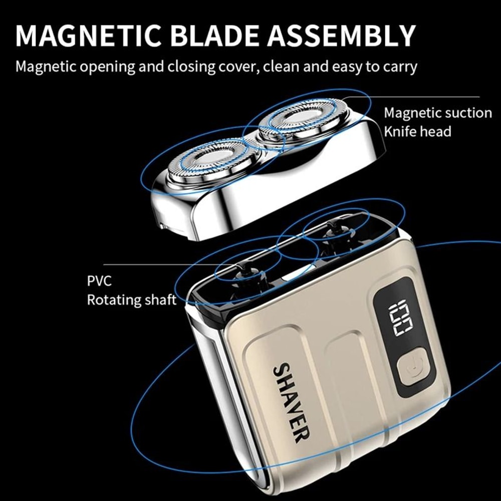 Mini Travel Electric Shaver Rechargeable Rotary Razor For Men 4