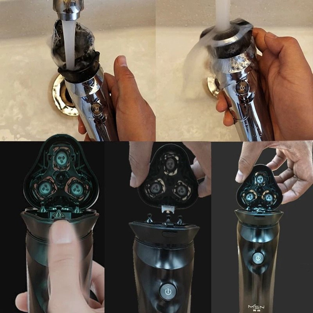 Electric Shaver For Men Waterproof Smart Beard Razor 2