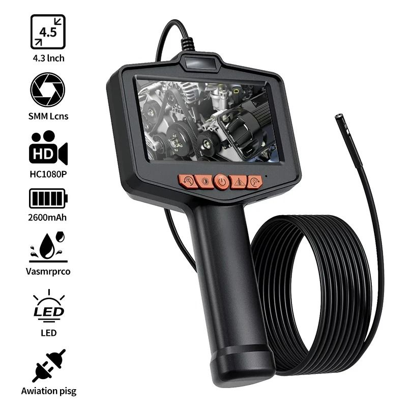Industrial Endoscope HD Inspection Camera With 43 Inch Screen And LED Lights 0