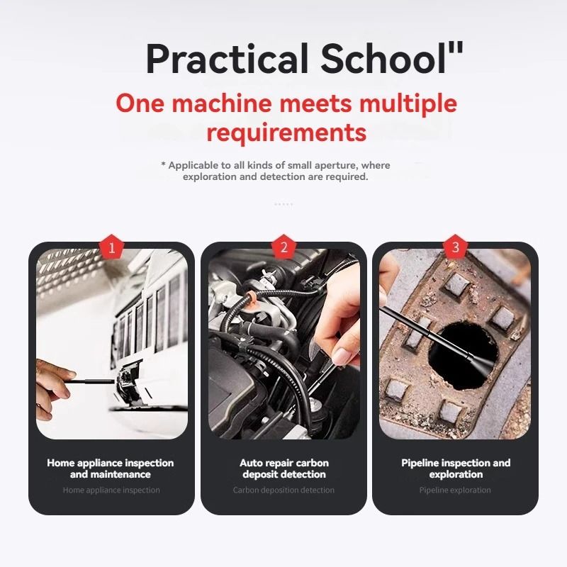 Industrial Endoscope HD Inspection Camera With 43 Inch Screen And LED Lights 4