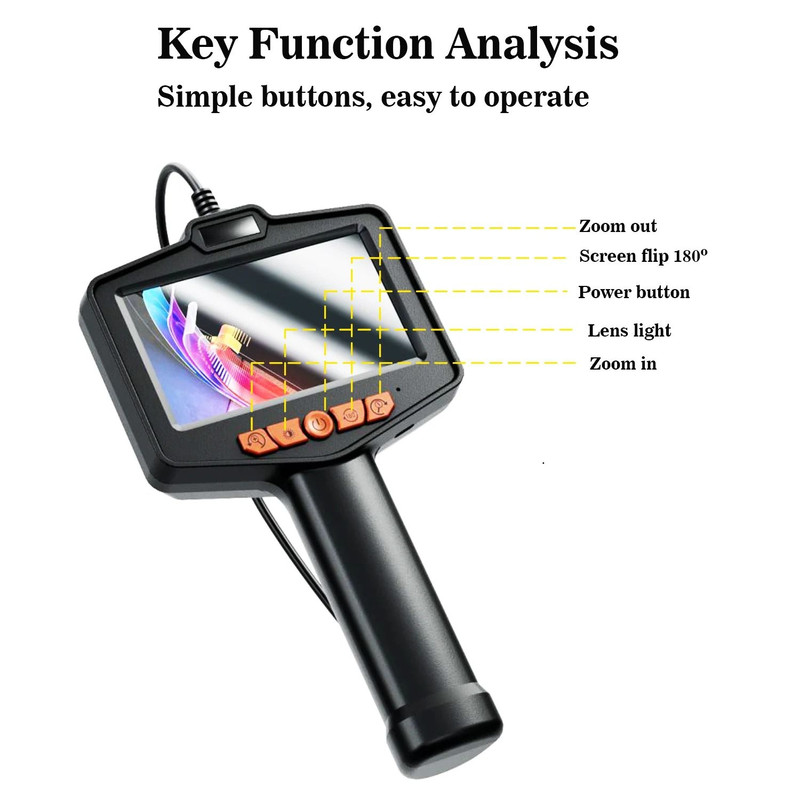 Industrial Endoscope HD Inspection Camera With 43 Inch Screen And LED Lights 6