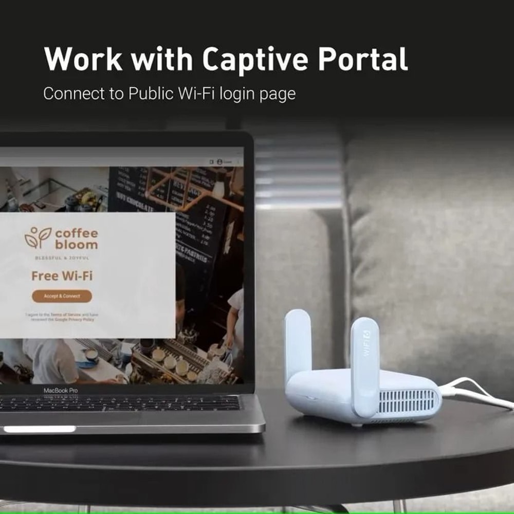 WiFi 6 Travel Gigabit Router Portable Wireless VPN Box With Captive Portal And Cybersecurity 2