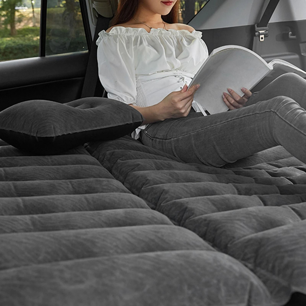 Car Travel Bed Inflatable Mattress With Pump And Headrests 1