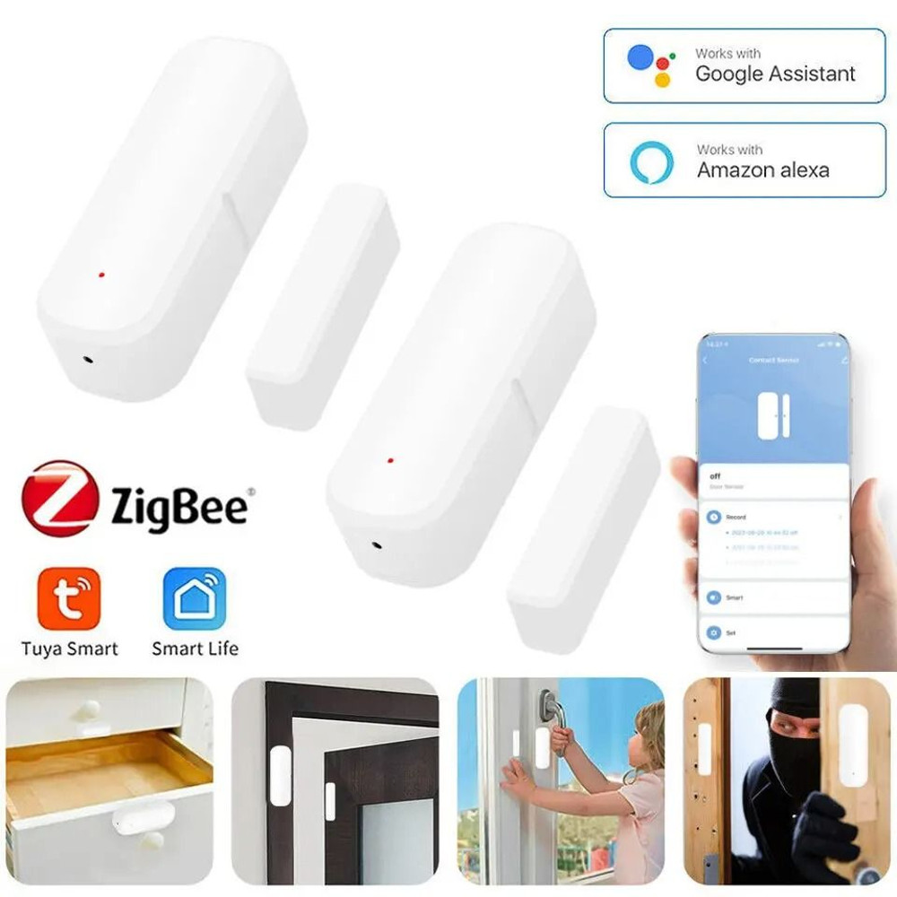Tuya Zigbee Door Window Sensor Smart Security Alarm 0