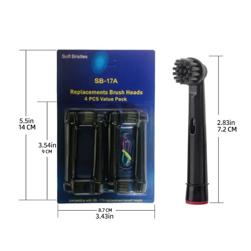 Electric Toothbrush Replacement Brush Heads Basic Cleaning Nozzle Compatible With D100 D25 D30 D32 6