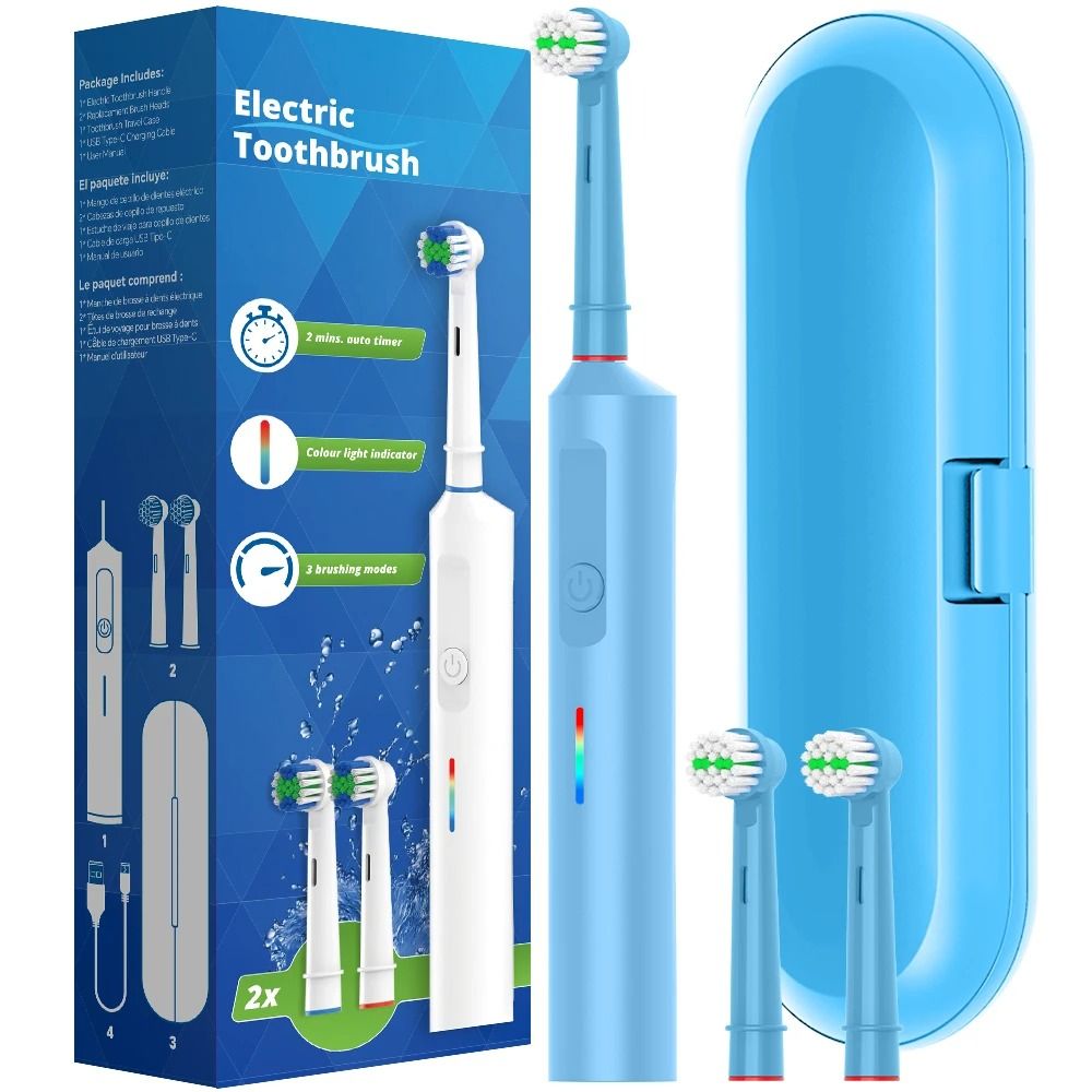Intelligent Rotating Electric Toothbrush Rechargeable Rotary Toothbrush With Oral B Compatible Head 8
