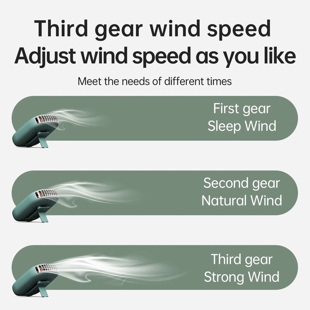 Portable Hanging Neck Fan Bladeless USB Rechargeable Sports Cooling Fan With Adjustable Lanyard 2