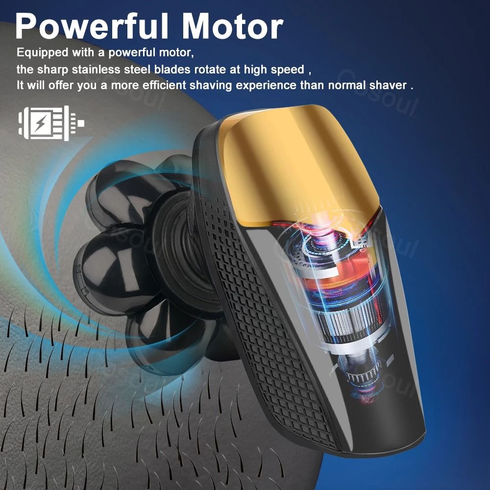Men Electric Shaver Bald Head Razor Beard Grooming Machine 2