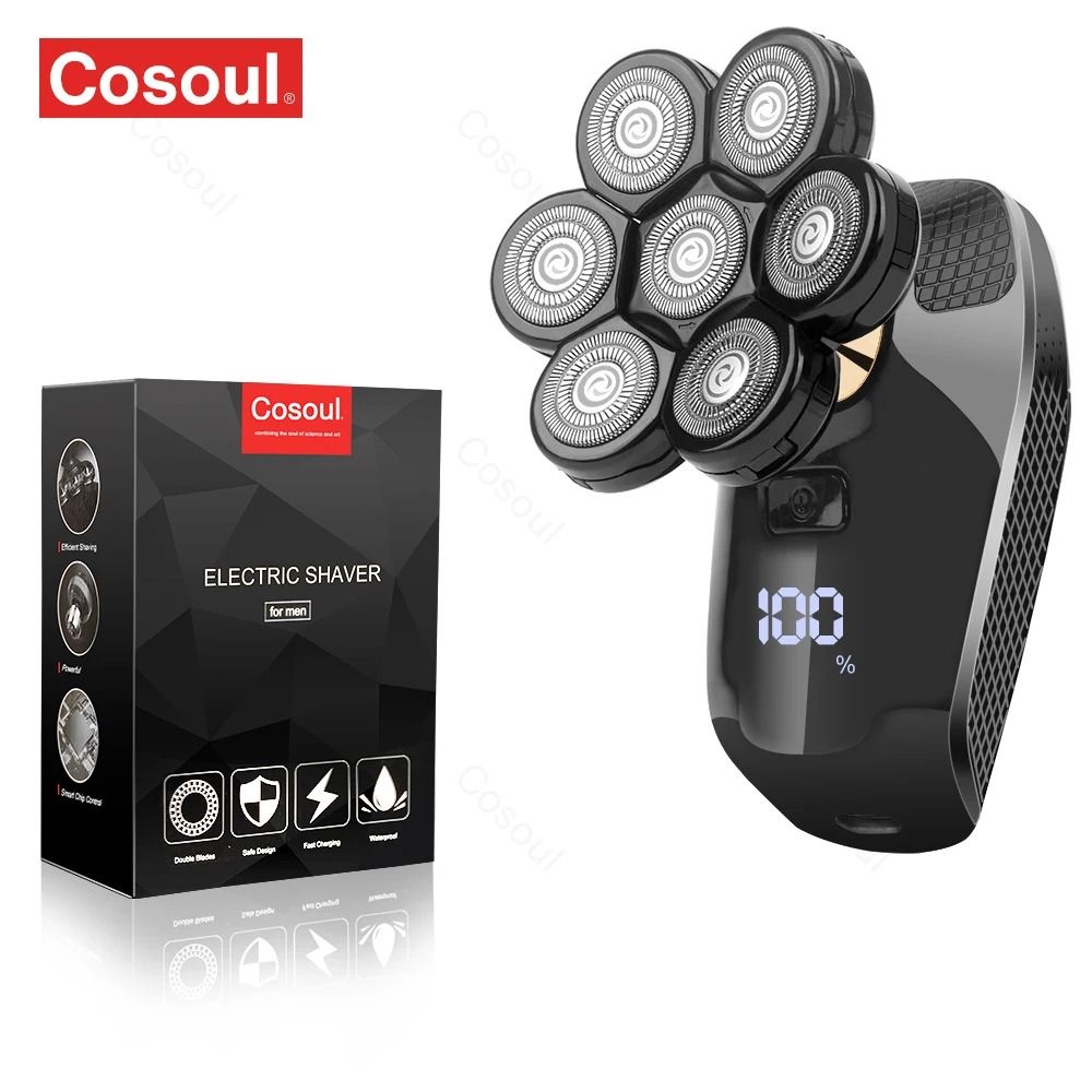 Men Electric Shaver Bald Head Razor Beard Grooming Machine 6