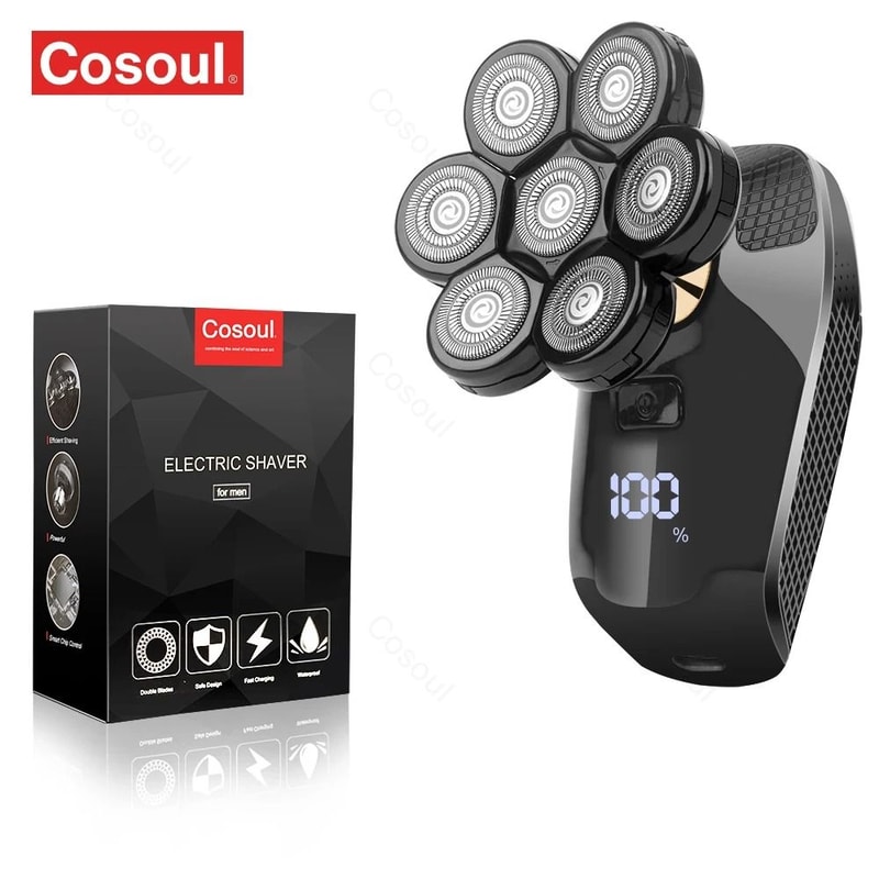 Men Electric Shaver Bald Head Razor Beard Grooming Machine 6