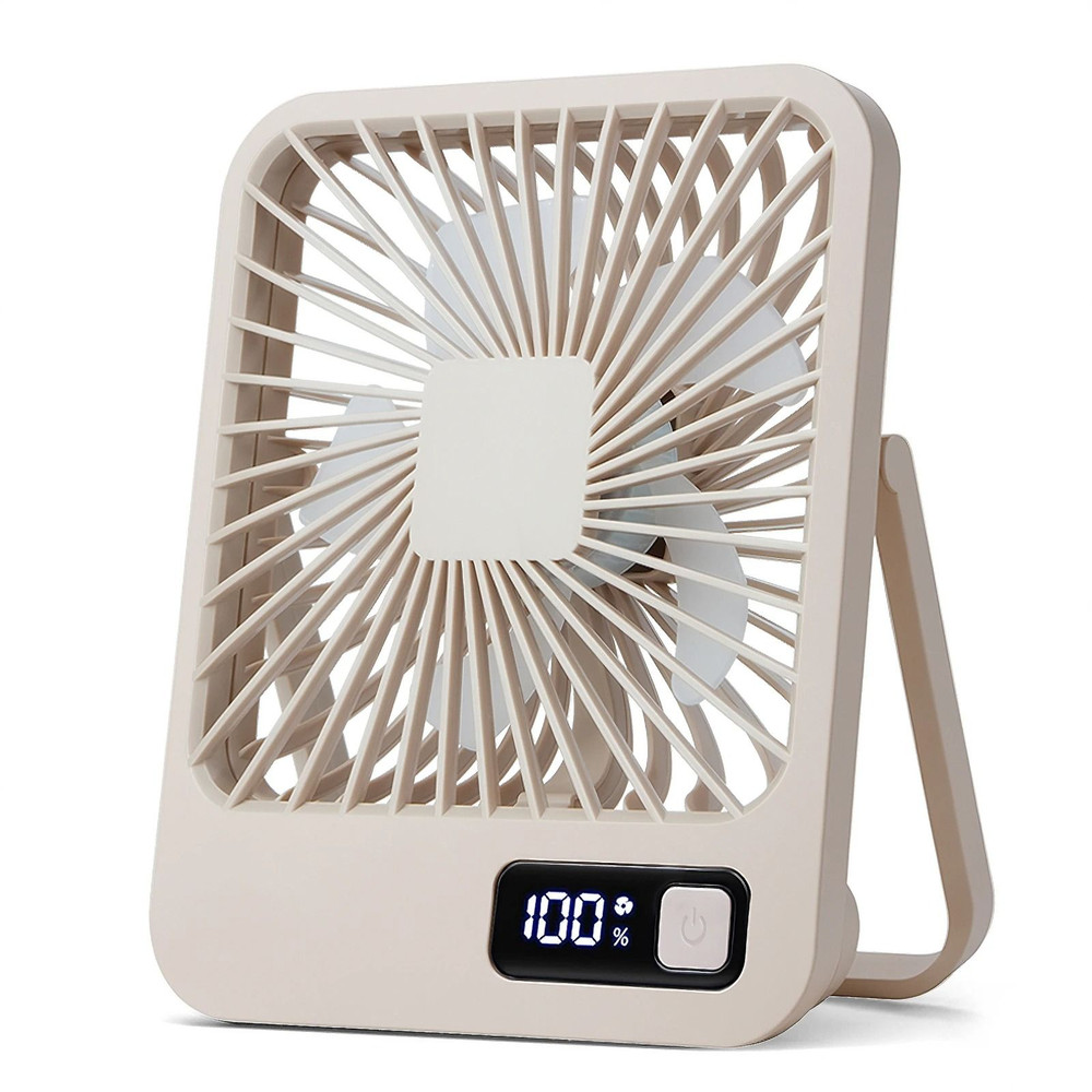 Portable USB Rechargeable Desk Fan With 180 Foldable Tilt And 5 Speeds 10