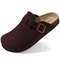Genuine Suede Clogs With Cork Footbed Arch Support Mules For Women And Men 10