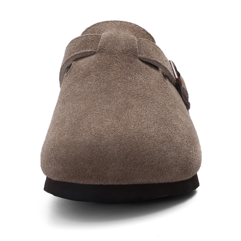 Genuine Suede Clogs With Cork Footbed Arch Support Mules For Women And Men 4