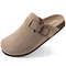 Genuine Suede Clogs With Cork Footbed Arch Support Mules For Women And Men 8