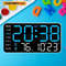 Giant Digital Wall Clock With Remote Control Time Temperature And Date Display 0
