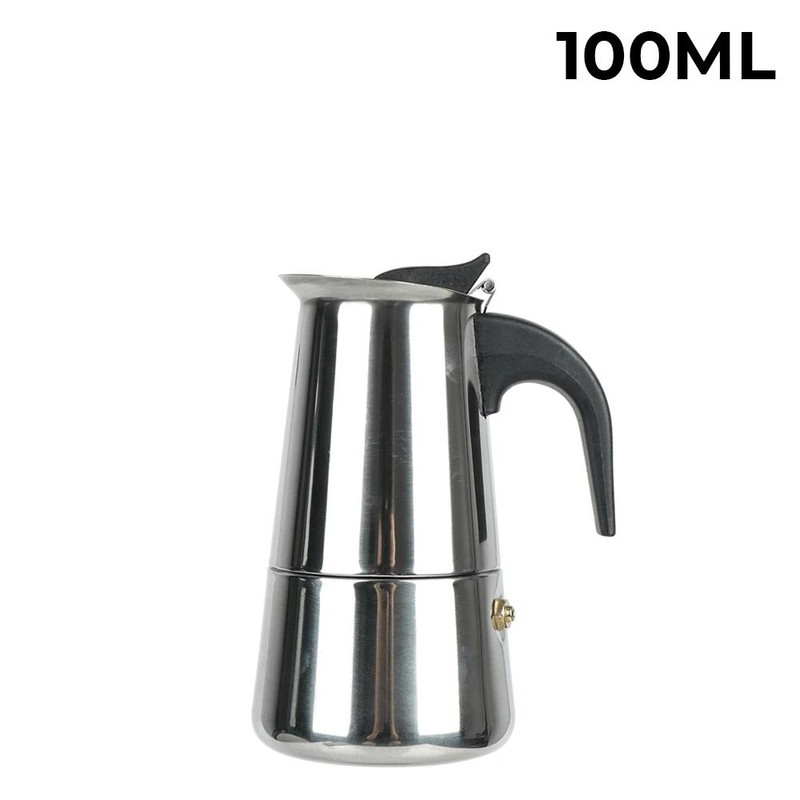 Stainless Steel Moka Coffee Maker Stovetop Espresso Pot For 2 To 9 Cups 6