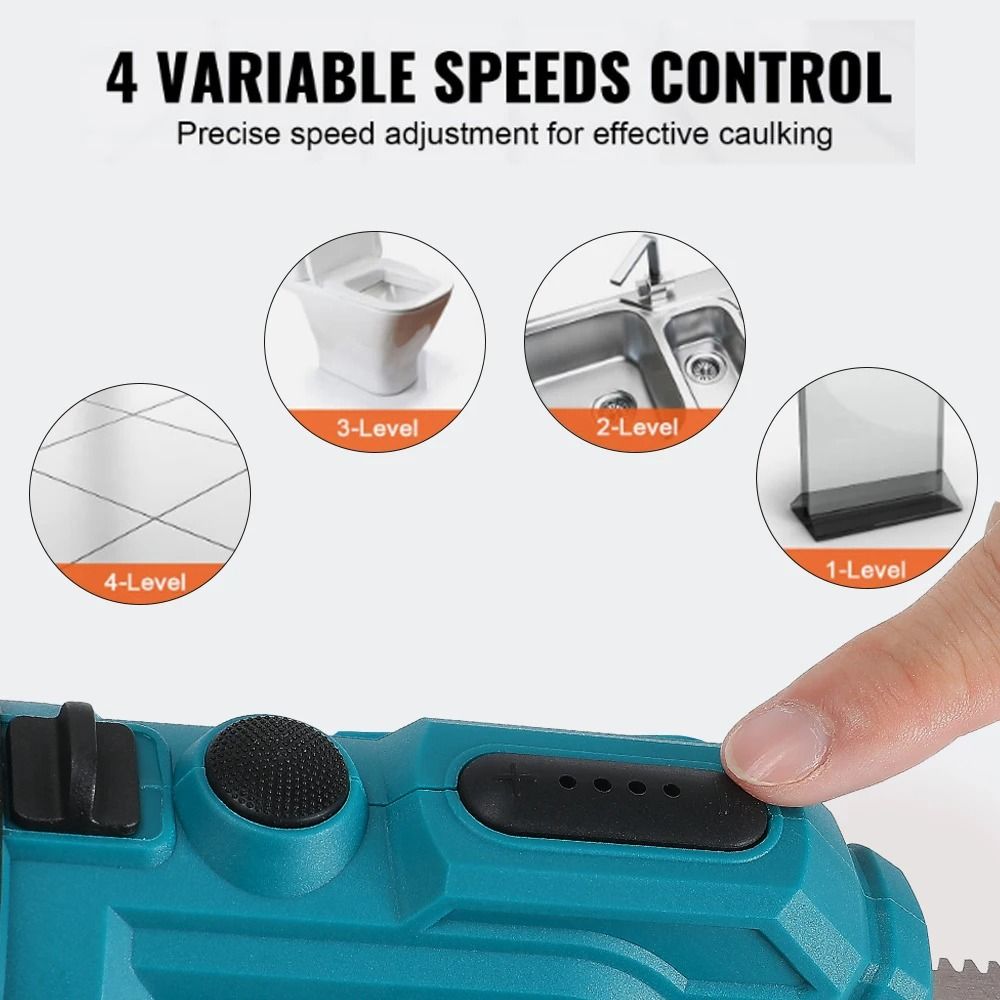 Electric Caulking Gun With Lithium Battery And 4Speed Control 3