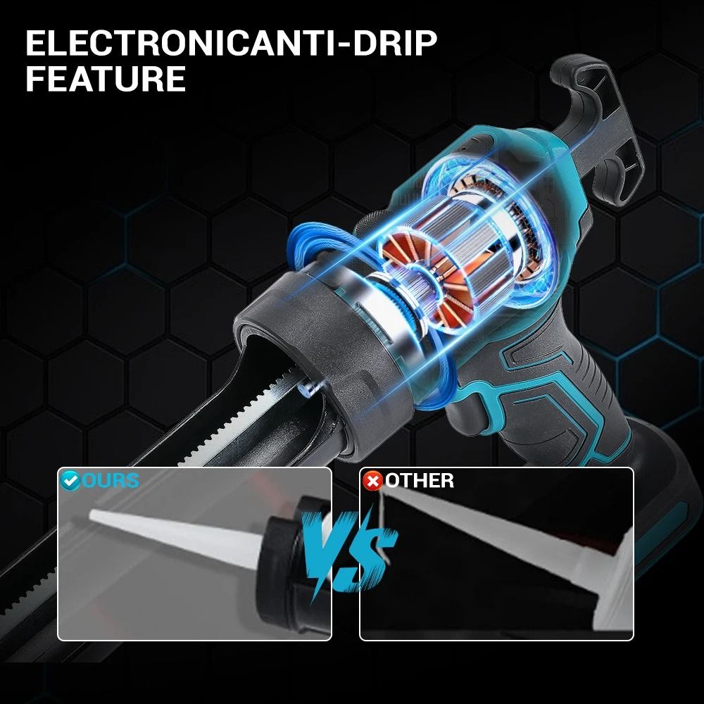 Electric Caulking Gun With Lithium Battery And 4Speed Control 5