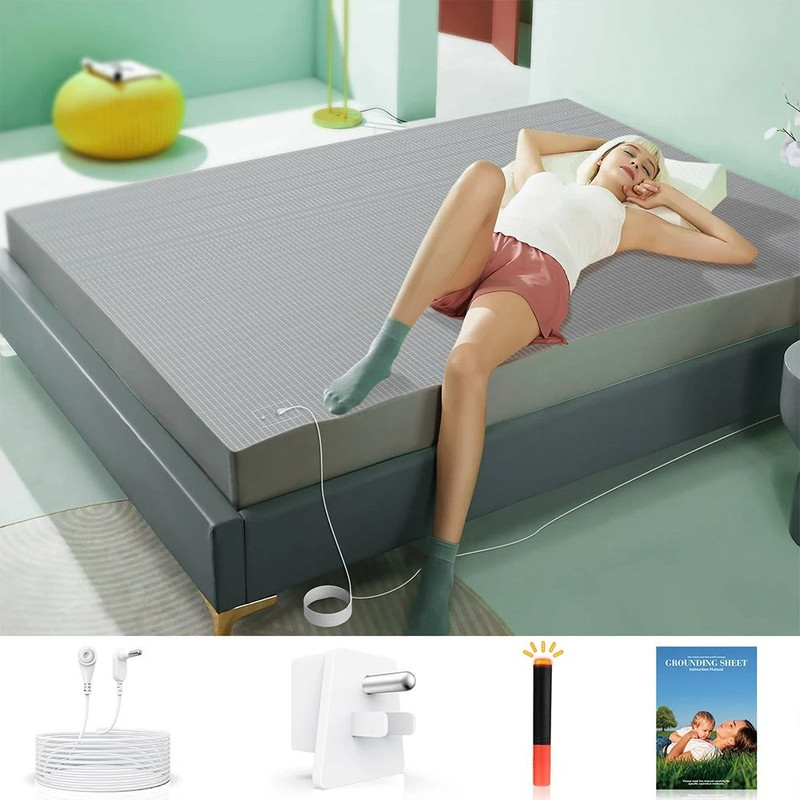 Earthing Fitted Sheet With Organic Cotton And Silver Fiber 5