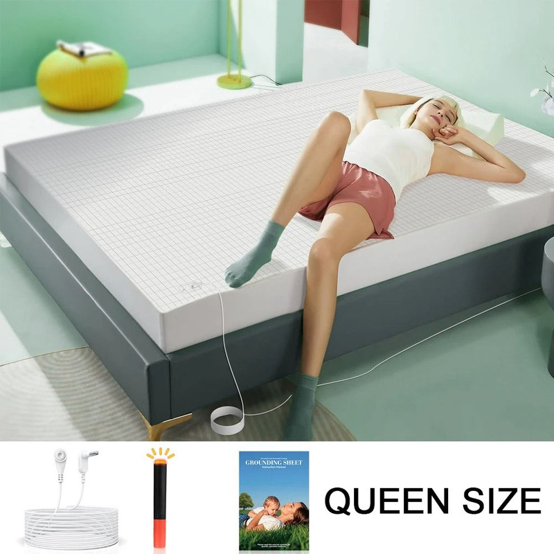 Earthing Fitted Sheet With Organic Cotton And Silver Fiber 6