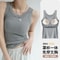 Womens Ribbed Tank Top With Chest Pad Summer Casual Camisole 10