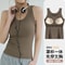 Womens Ribbed Tank Top With Chest Pad Summer Casual Camisole 11