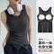 Womens Ribbed Tank Top With Chest Pad Summer Casual Camisole 7