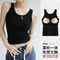 Womens Ribbed Tank Top With Chest Pad Summer Casual Camisole 8
