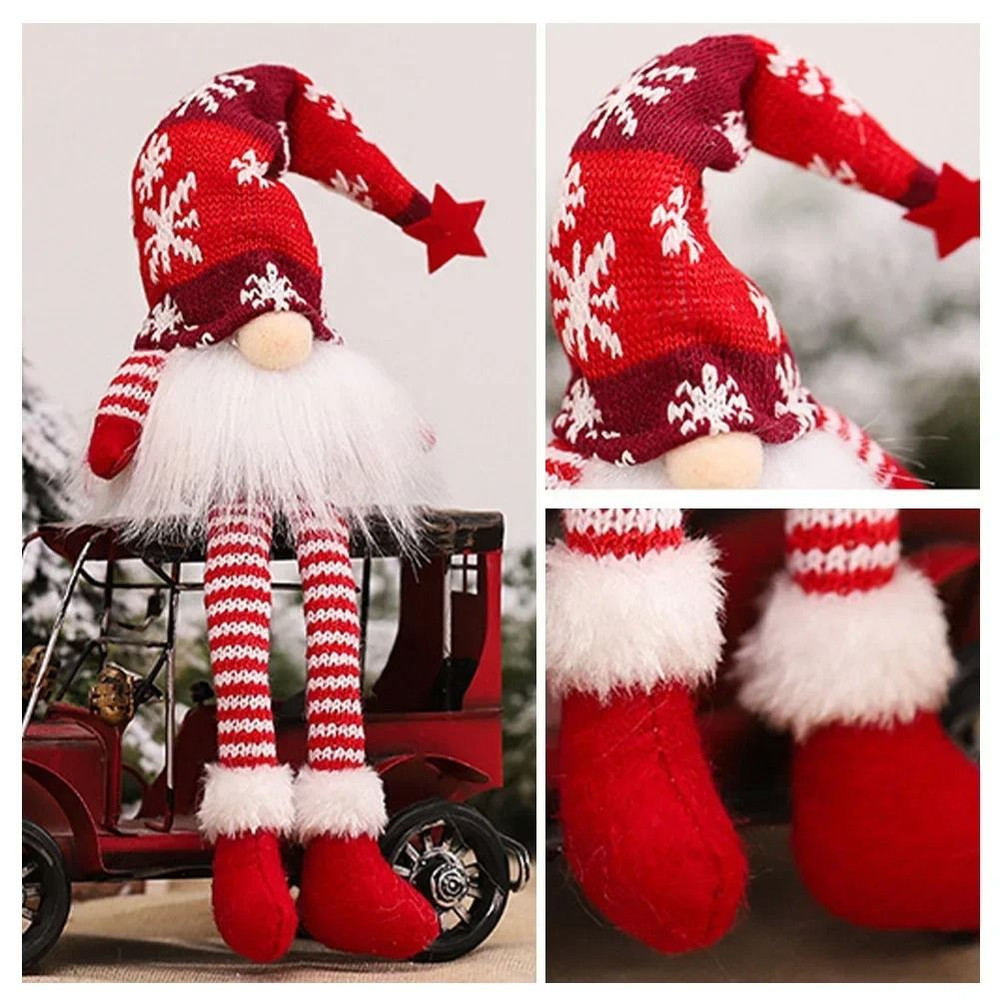 Christmas LED Gnome Ornaments Plush Faceless Doll Decorations 5