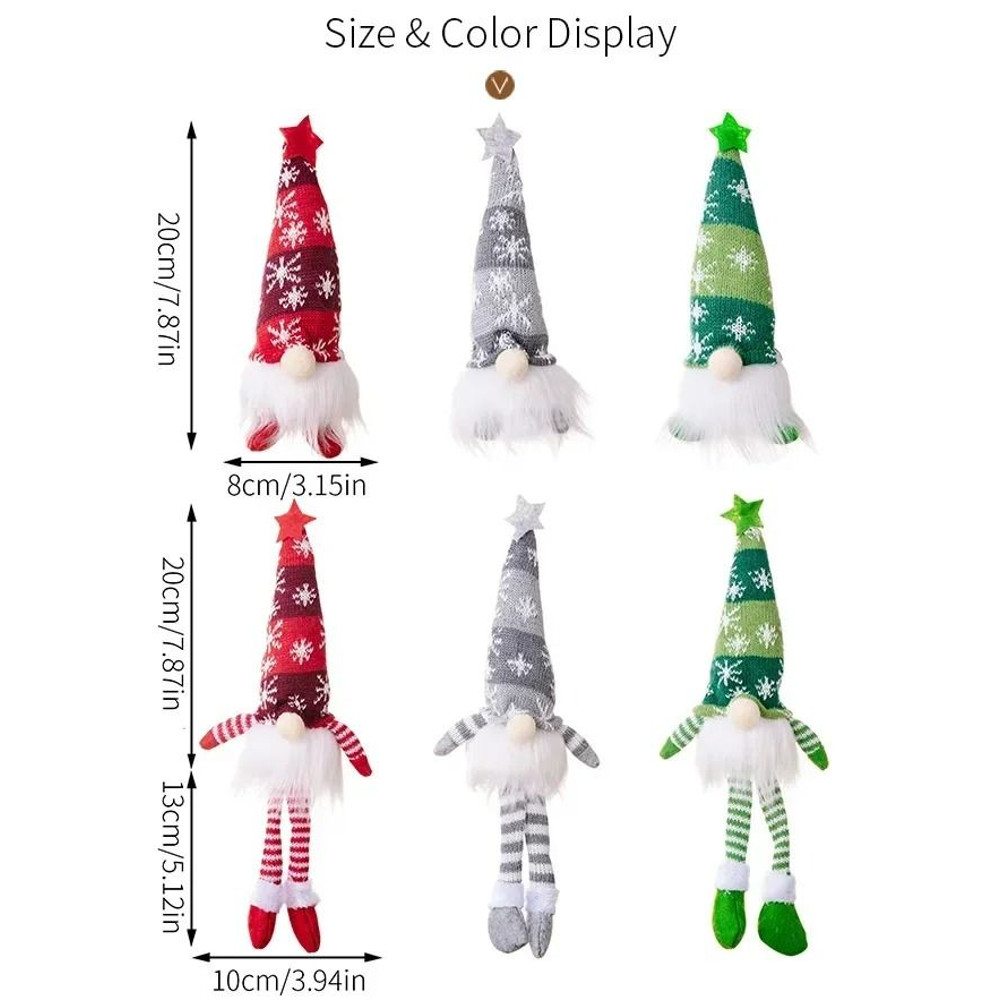 Christmas LED Gnome Ornaments Plush Faceless Doll Decorations 6