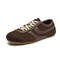 Womens Retro Leather German Training Sneakers Lace Up Flats 3