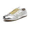 Womens Retro Leather German Training Sneakers Lace Up Flats 5
