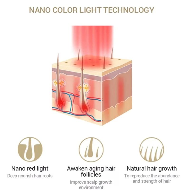 Electric Laser Hair Growth Comb With Red Light And Massage Therapy 2
