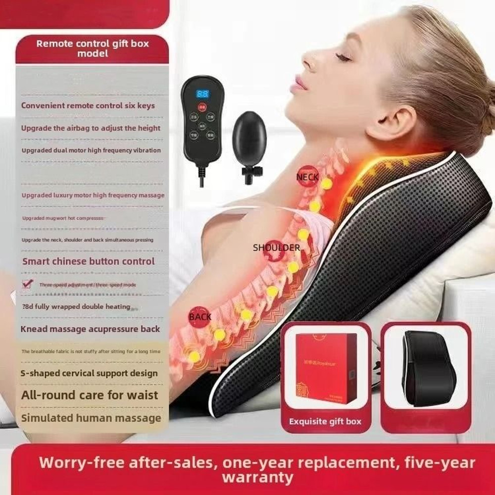 Electric Neck And Back Massager Pillow With Heat And Vibration 9