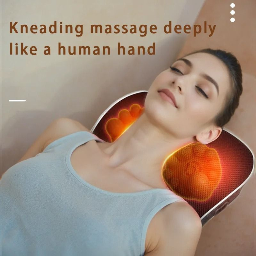 Electric Neck And Back Massager Pillow With Heat And Vibration 4