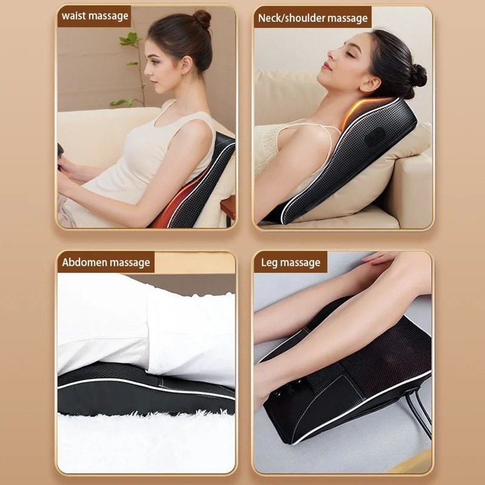Electric Neck And Back Massager Pillow With Heat And Vibration 6