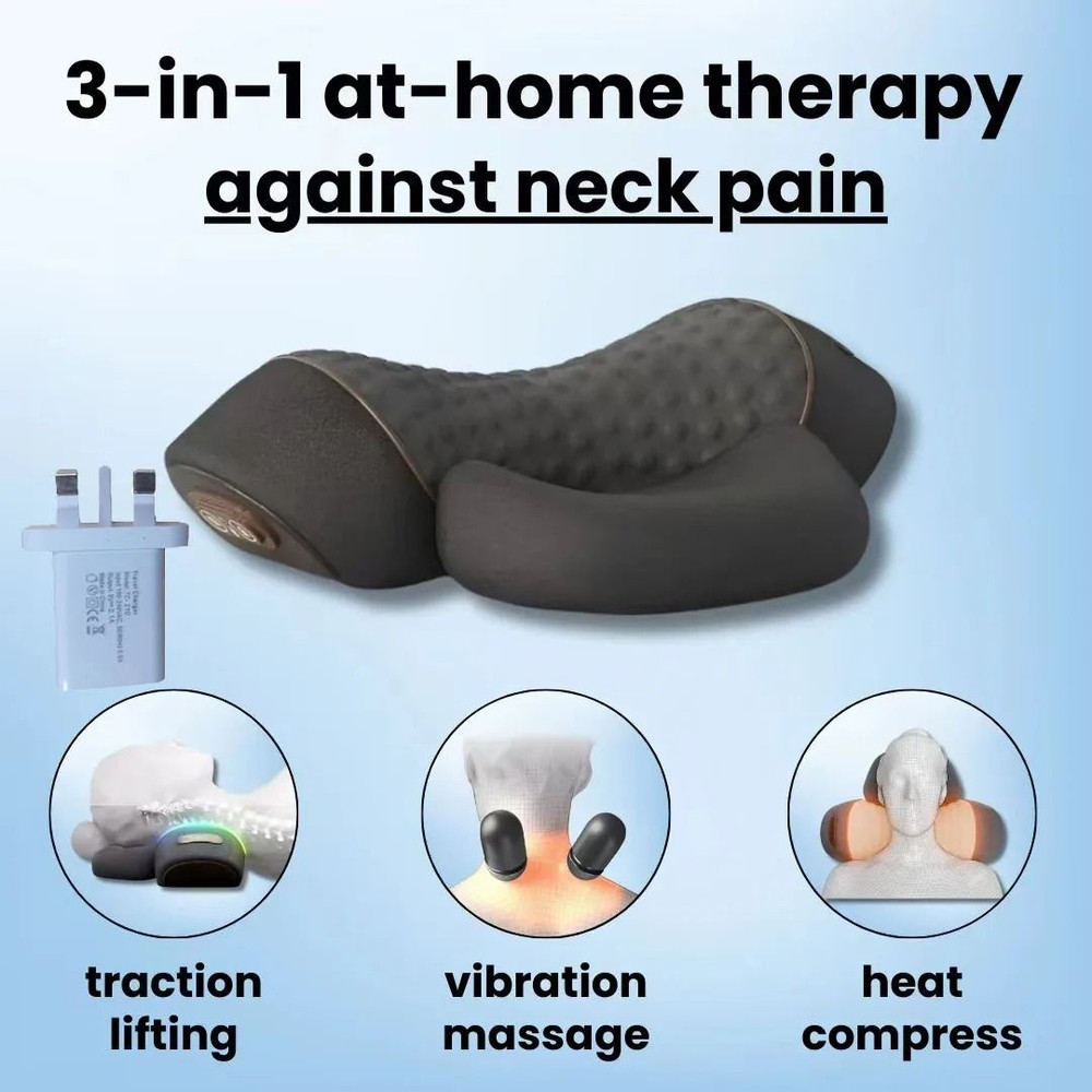 3 In 1 Neck Massager Pillow With Heat Vibration And Cervical Support 8
