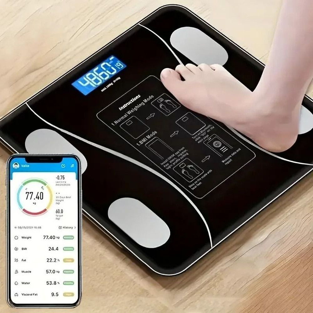 Smart Body Fat Scale With LED Display And Body Composition Analyzer 2