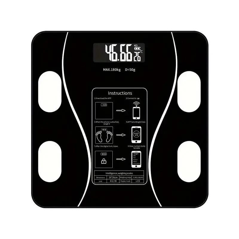 Smart Body Fat Scale With LED Display And Body Composition Analyzer 6