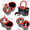 Spin Mop And Bucket Set With Wring System And 3 Microfiber Heads 4