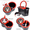 Spin Mop And Bucket Set With Wring System And 3 Microfiber Heads 4