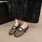 Womens Mary Jane Flats With CutOut Design And Buckle Strap 2