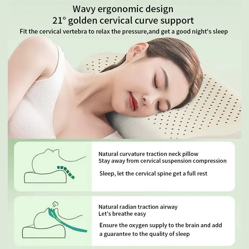 Natural Latex Cervical Pillow For Neck Support And Comfortable 2