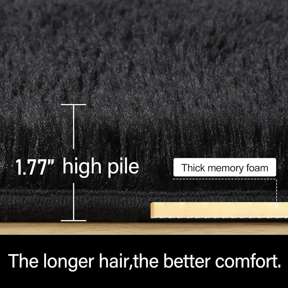 Fluffy Area Rug For Bedroom And Living Room With Non Slip Backing 3