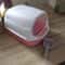 Semi Enclosed Cat Litter Box Splashproof Kitty Toilet With Cleaning Basin 5
