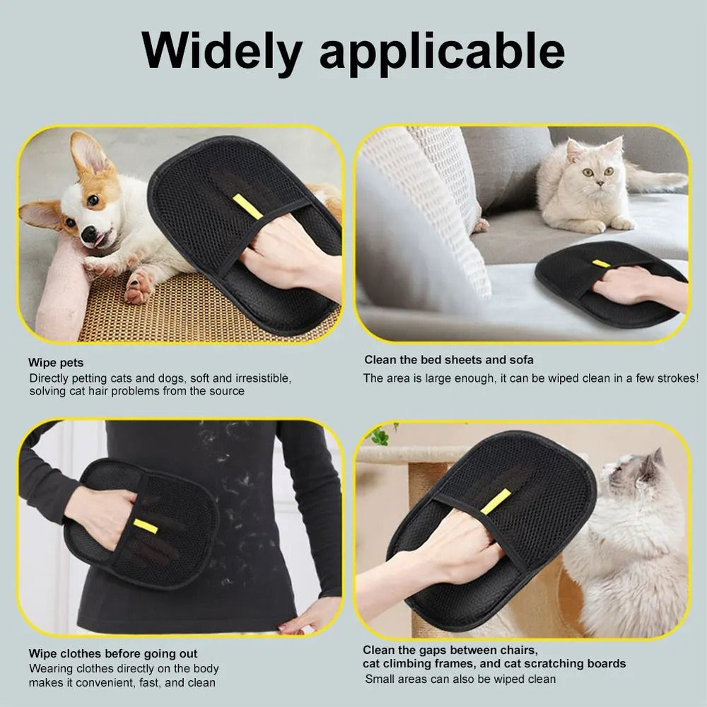 Pet Grooming Glove Deshedding Brush For Dogs Cats And Rabbits 2