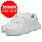 Mens Height Increasing Sneakers Invisible Elevator White Leather Sport Shoes 0