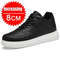 Mens Height Increasing Sneakers Invisible Elevator White Leather Sport Shoes 7
