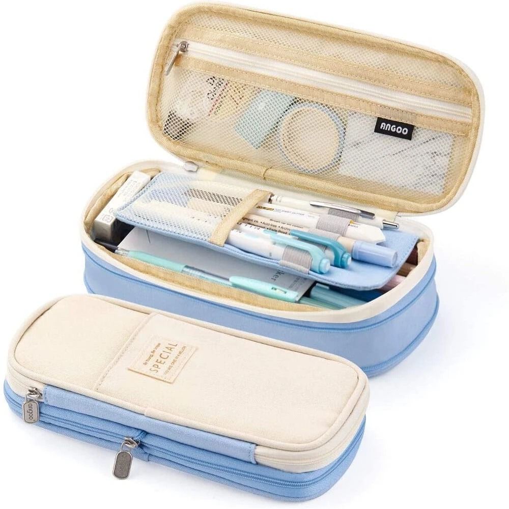 Large Capacity Pencil Case Organizer Pouch For Students And Office 0
