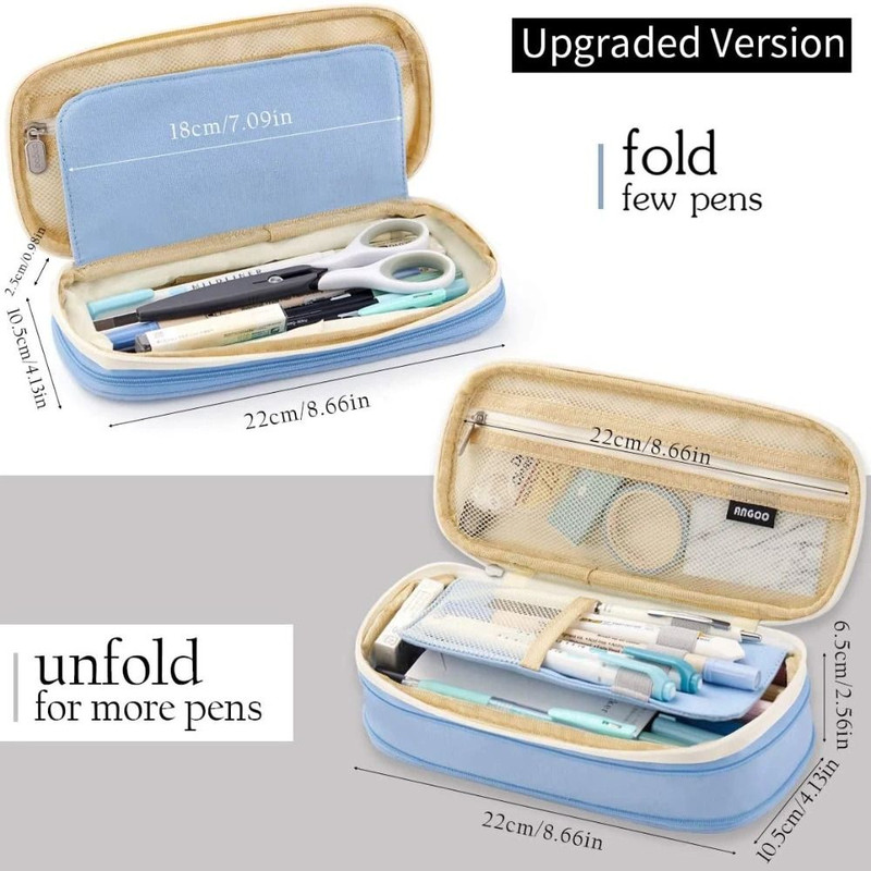 Large Capacity Pencil Case Organizer Pouch For Students And Office 3